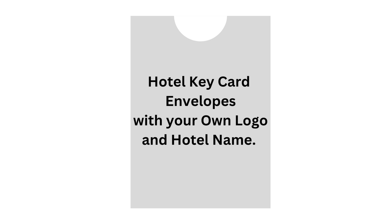 Customized Hotel Key Card Envelopes, Min QTY 50,000 Envelopes