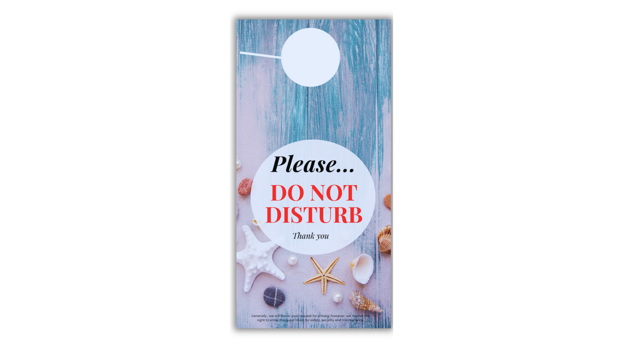 Hotel Do Not Disturb DND Sign, Blue, Pack of 200 DND Signs