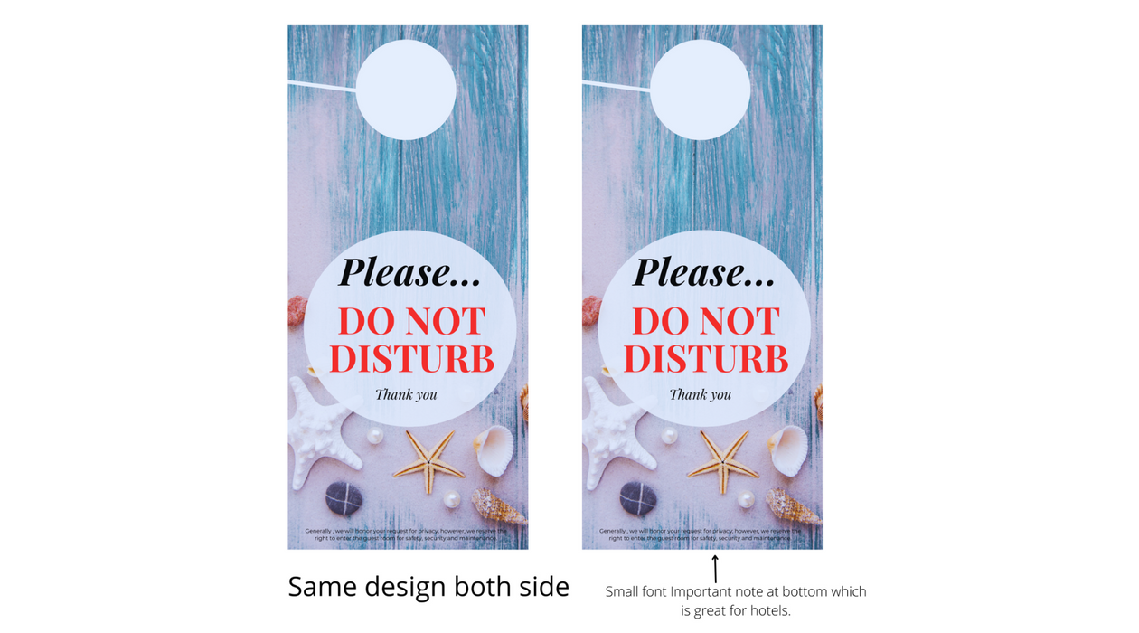 Hotel Do Not Disturb DND Sign, Blue, Pack of 200 DND Signs