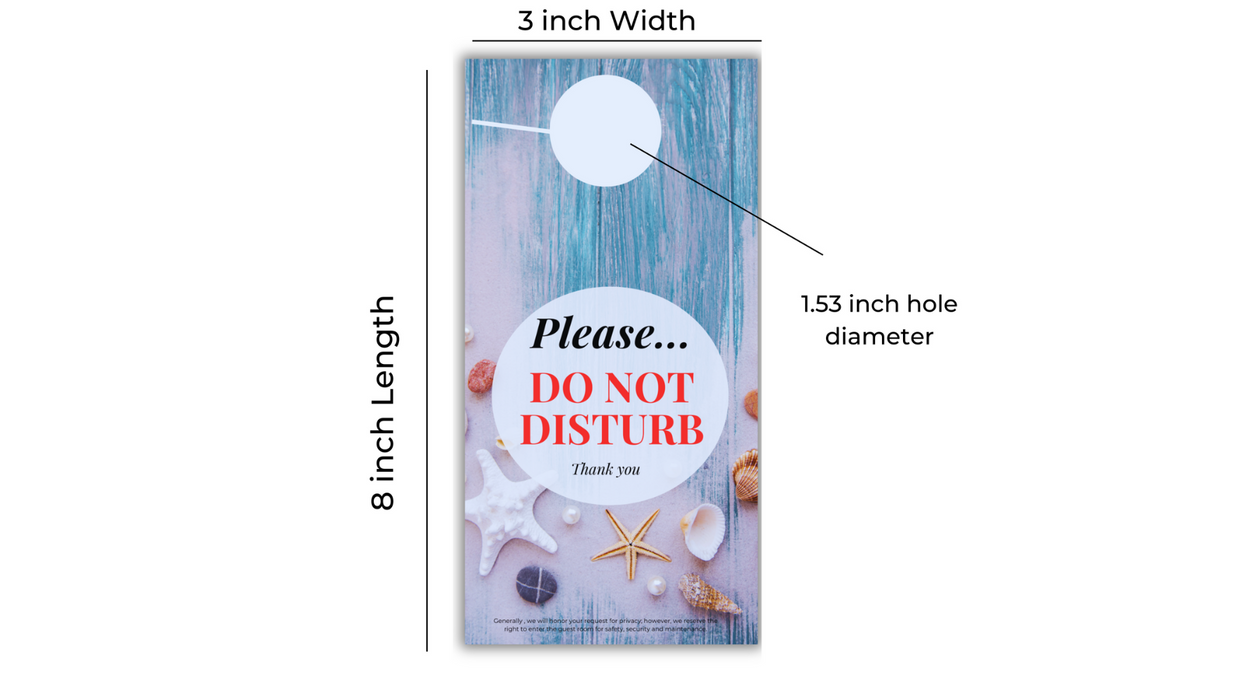 Hotel Do Not Disturb DND Sign, Blue, Pack of 200 DND Signs