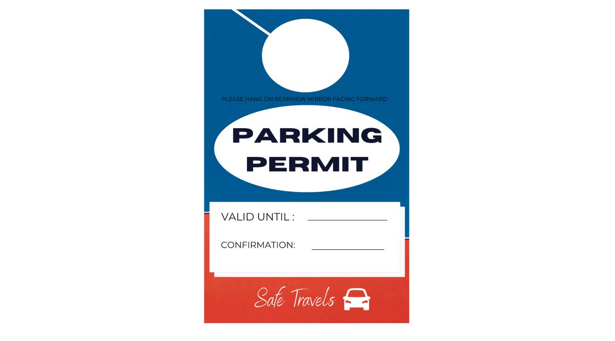 Hotel Parking Permit, Box of 5000 Parking Permits