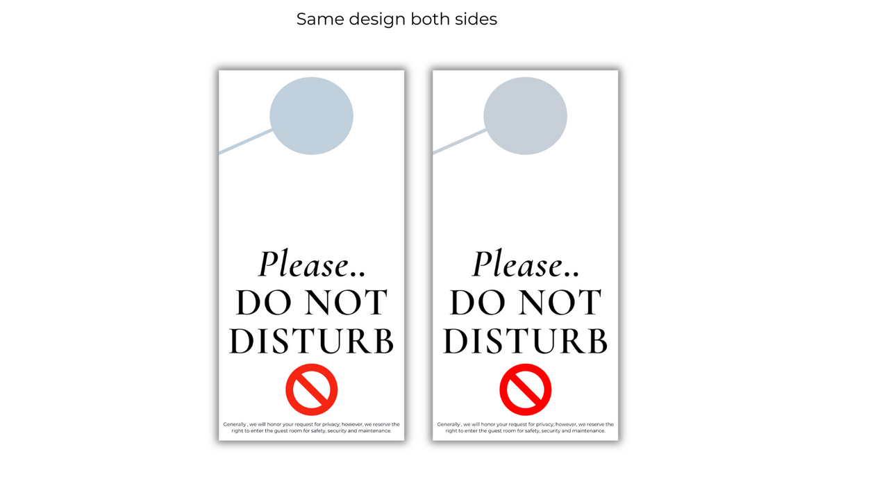 Hotel Do Not Disturb DND Sign, White, Pack of 200 DND Signs