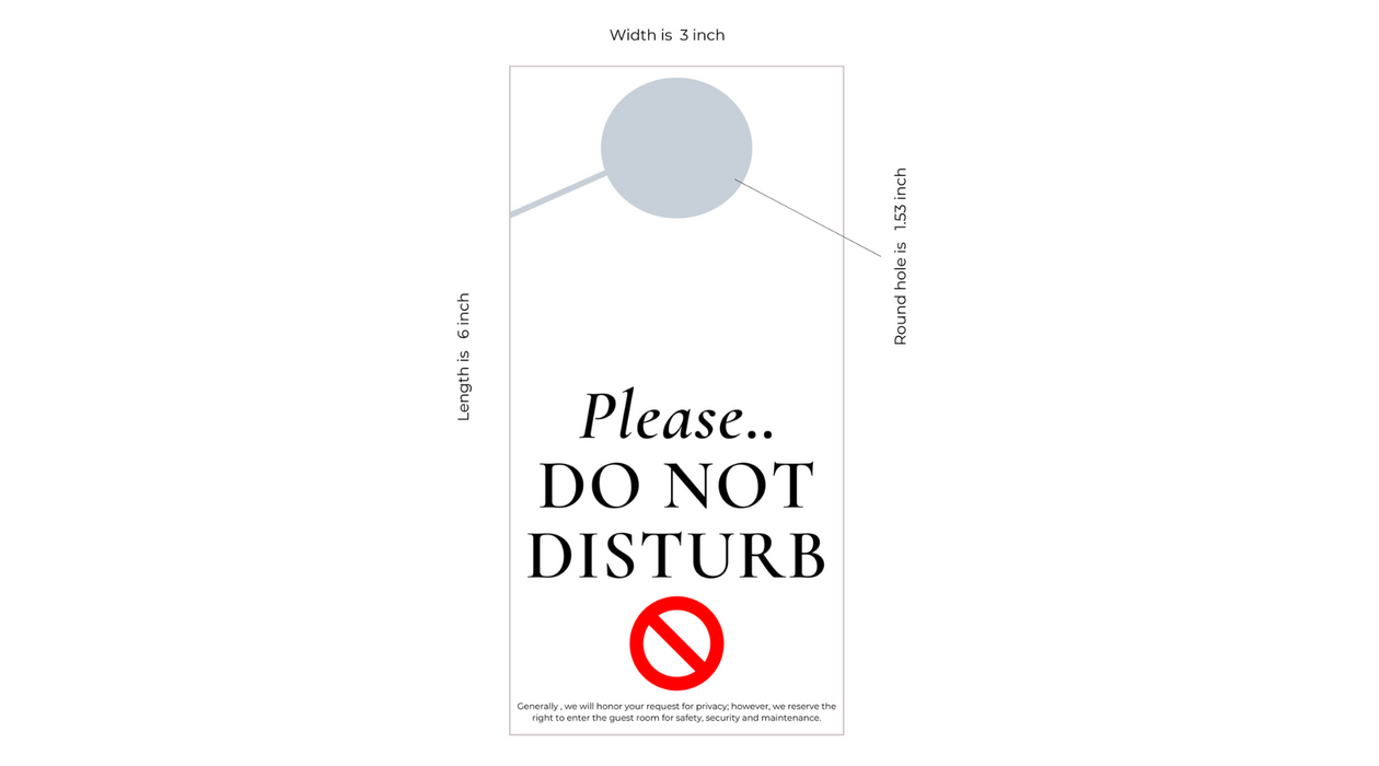 Hotel Do Not Disturb DND Sign, White, Pack of 200 DND Signs